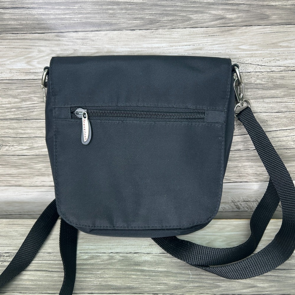 Travelon Anti-Theft Crossbody Classic Mini Shoulder Bag‎ Black Purse